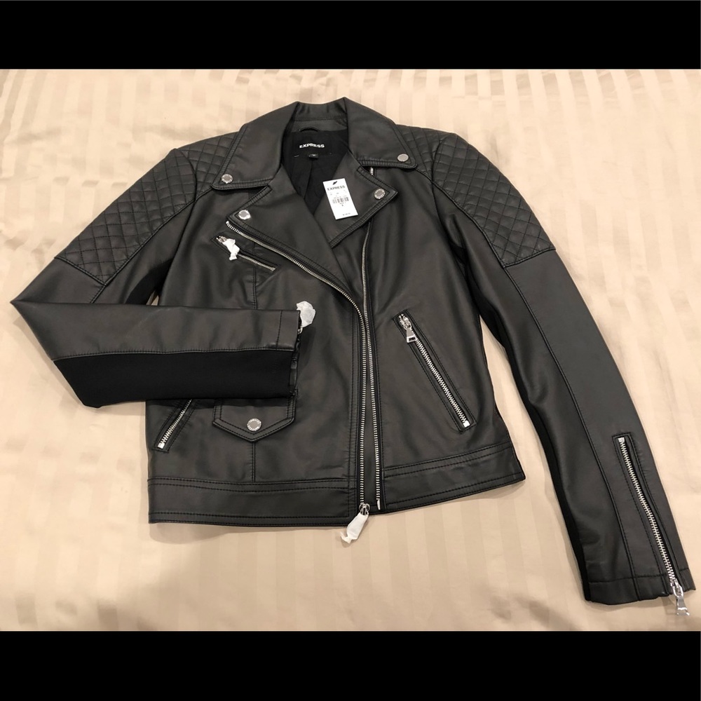Brand New Express Leather Jacket in size small